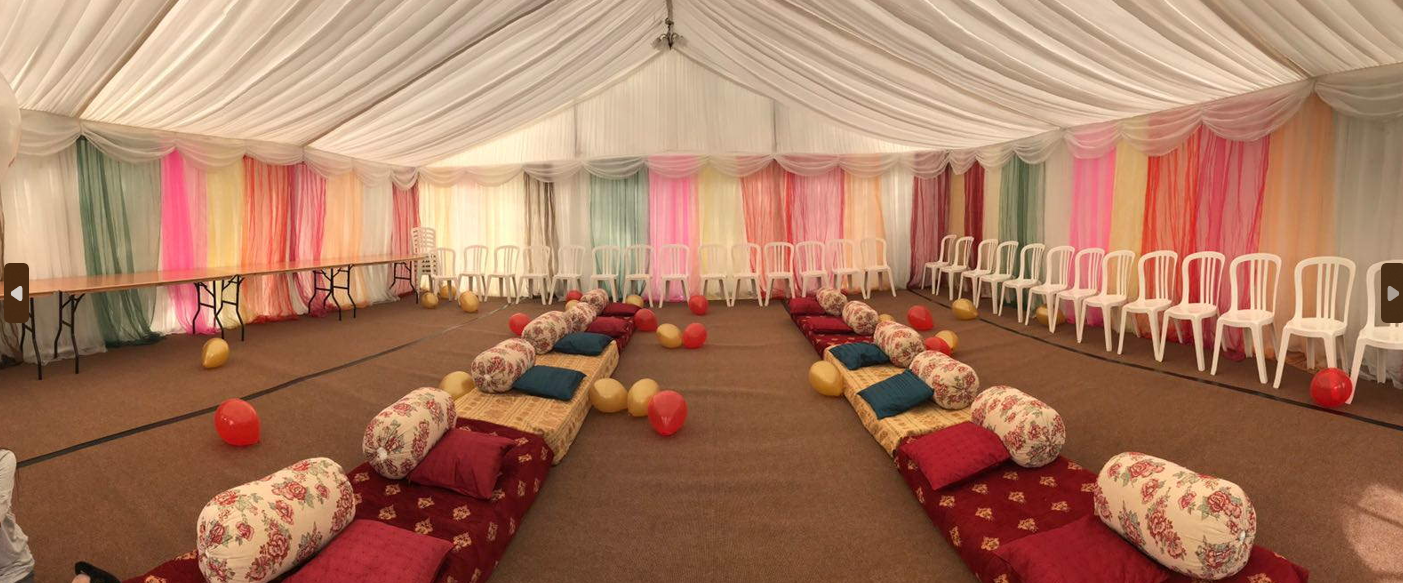 2 Blackburn marquees - Colourful interior